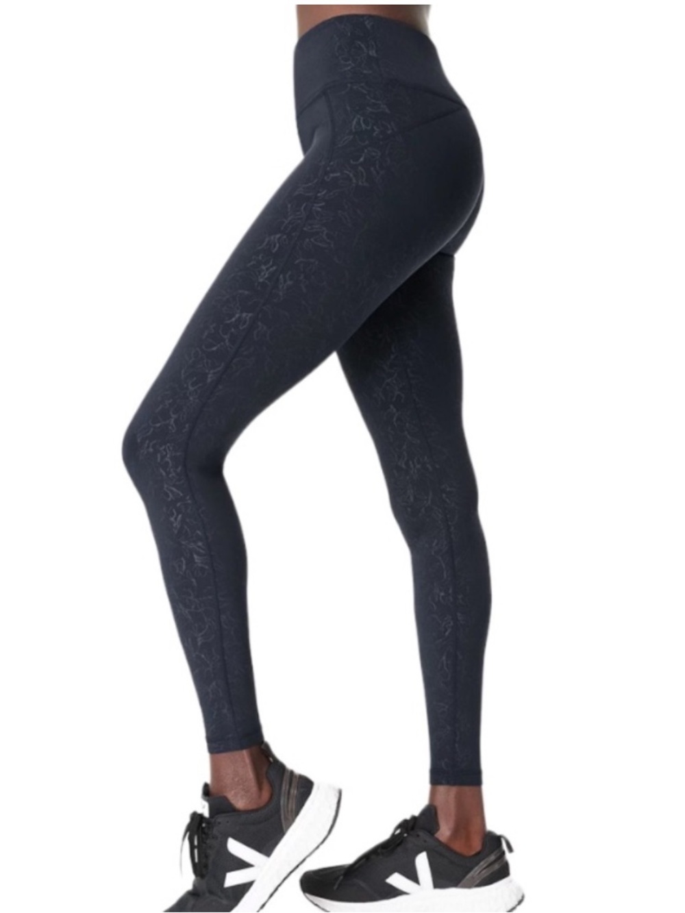 Sweaty Betty All Day 7/8 Leggings Leopard Navy Blue